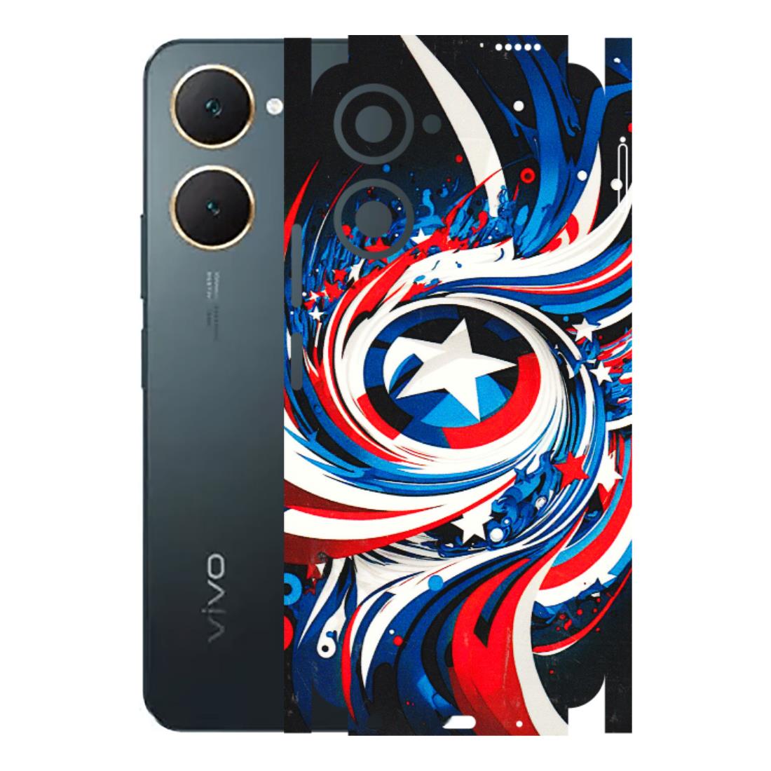 VIVO Y Series Phone Skins (All Models) - Captain America Logo - 3D Embossed Finish (L-307) Vivo Y18