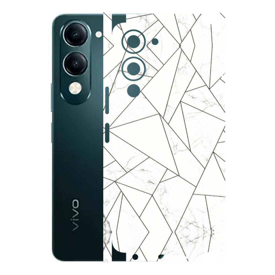 VIVO Y Series Phone Skins (All Models) - Luxury White Marble Effect - 3D Embossed Finish (L-168) Vivo Y19E