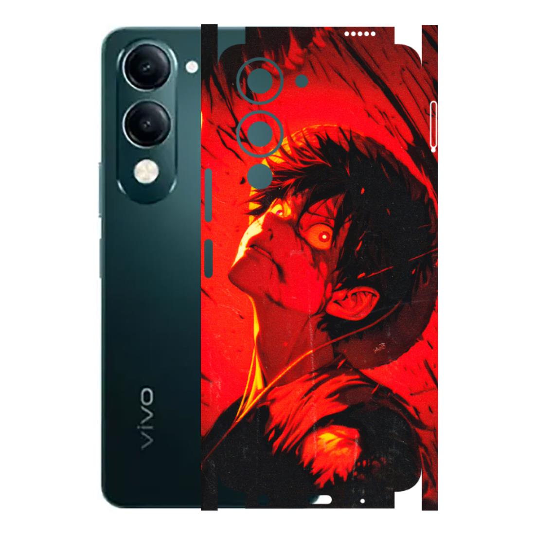 VIVO Y Series Phone Skins (All Models) - D.Luffy Power Up One Piece Anime - 3D Embossed Finish (L-326) Vivo Y19E