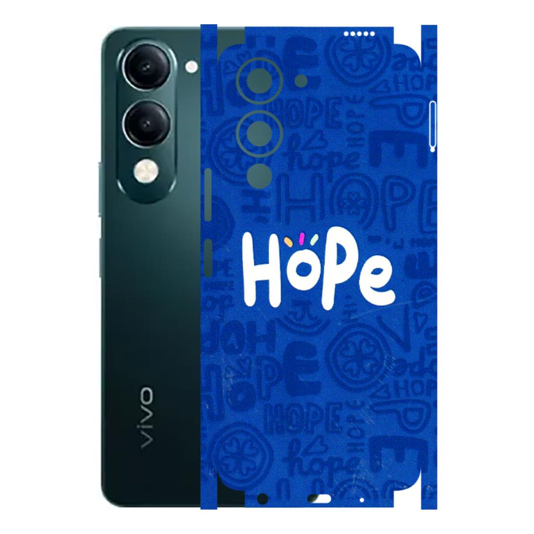 VIVO Y Series Phone Skins (All Models) - Hope Doodles Blue - 3D Embossed Finish (L-43) Vivo Y19E