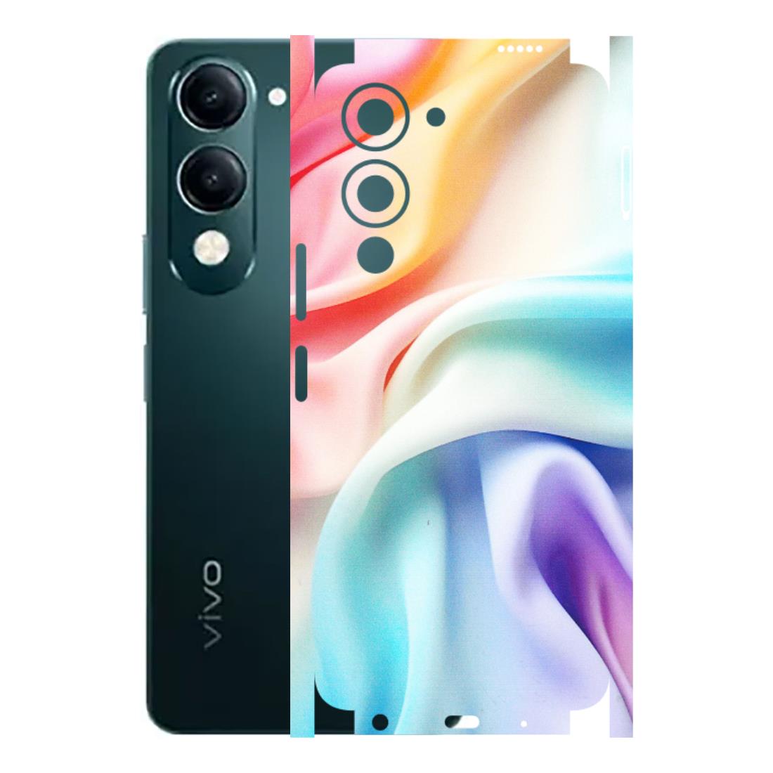 VIVO Y Series Phone Skins (All Models) - Colourful Silk Cloth - Matte Finish (M-165) Vivo Y19E