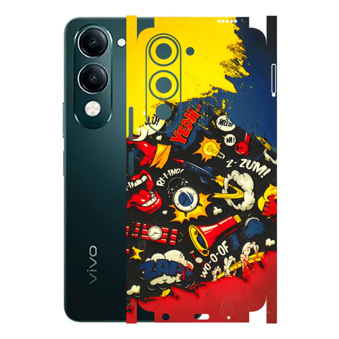 VIVO Y Series Phone Skins (All Models) - Pacific Doodle Art - 3D Embossed Finish (L-120) Vivo Y19 5G