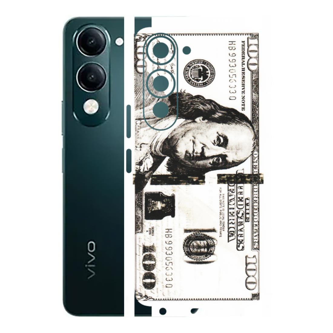 VIVO Y Series Phone Skins (All Models) - 100 Dollar Currency - Transparent Finish (T-01) Vivo Y19 5G