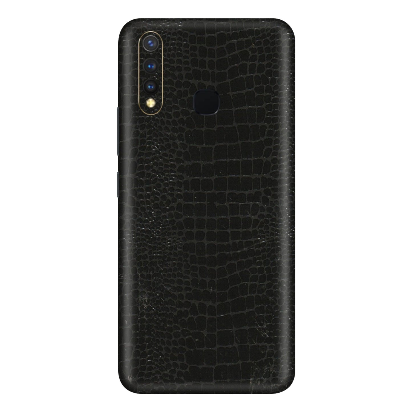 VIVO Y Series Phone Skins (All Models) - Snake Leather Black - 3D Embossed Finish (L-107) Vivo Y19