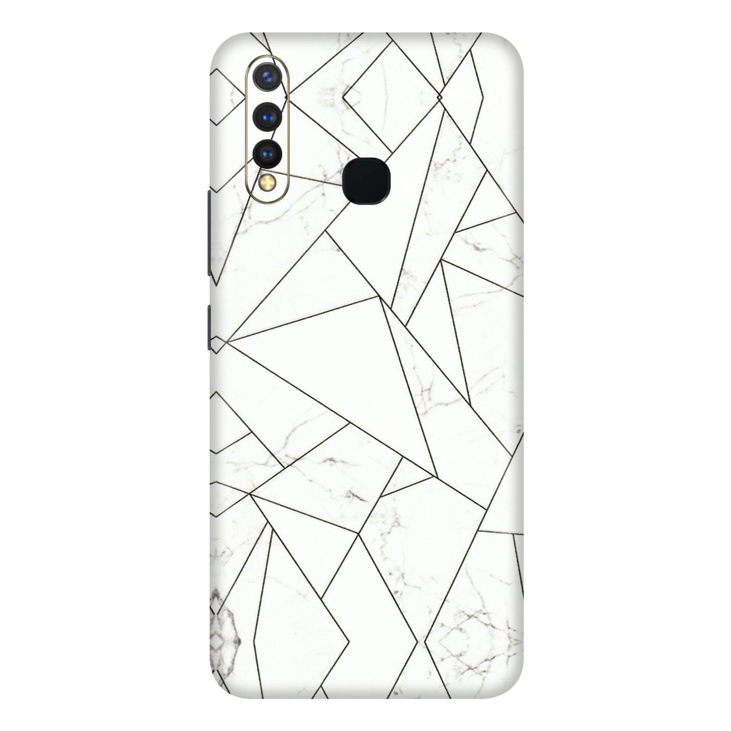 VIVO Y Series Phone Skins (All Models) - Luxury White Marble Effect - 3D Embossed Finish (L-168) Vivo Y19
