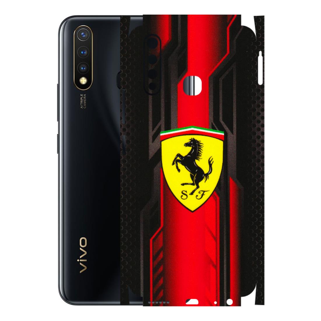 VIVO Y Series Phone Skins (All Models) - Black Ferrari Logo - 3D Embossed Finish (L-253) Vivo Y19