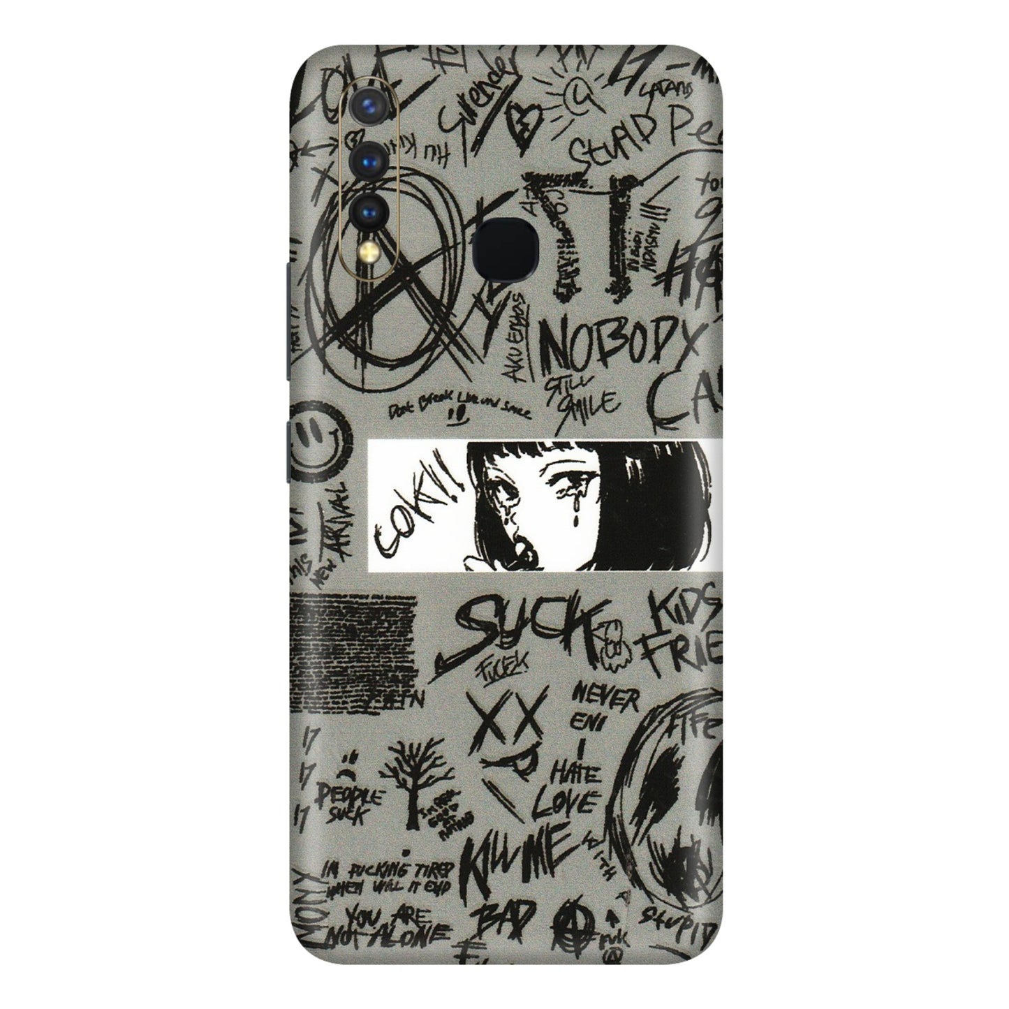 VIVO Y Series Phone Skins (All Models) - Never Have Love Anime - 3D Embossed Finish (L-260) Vivo Y19