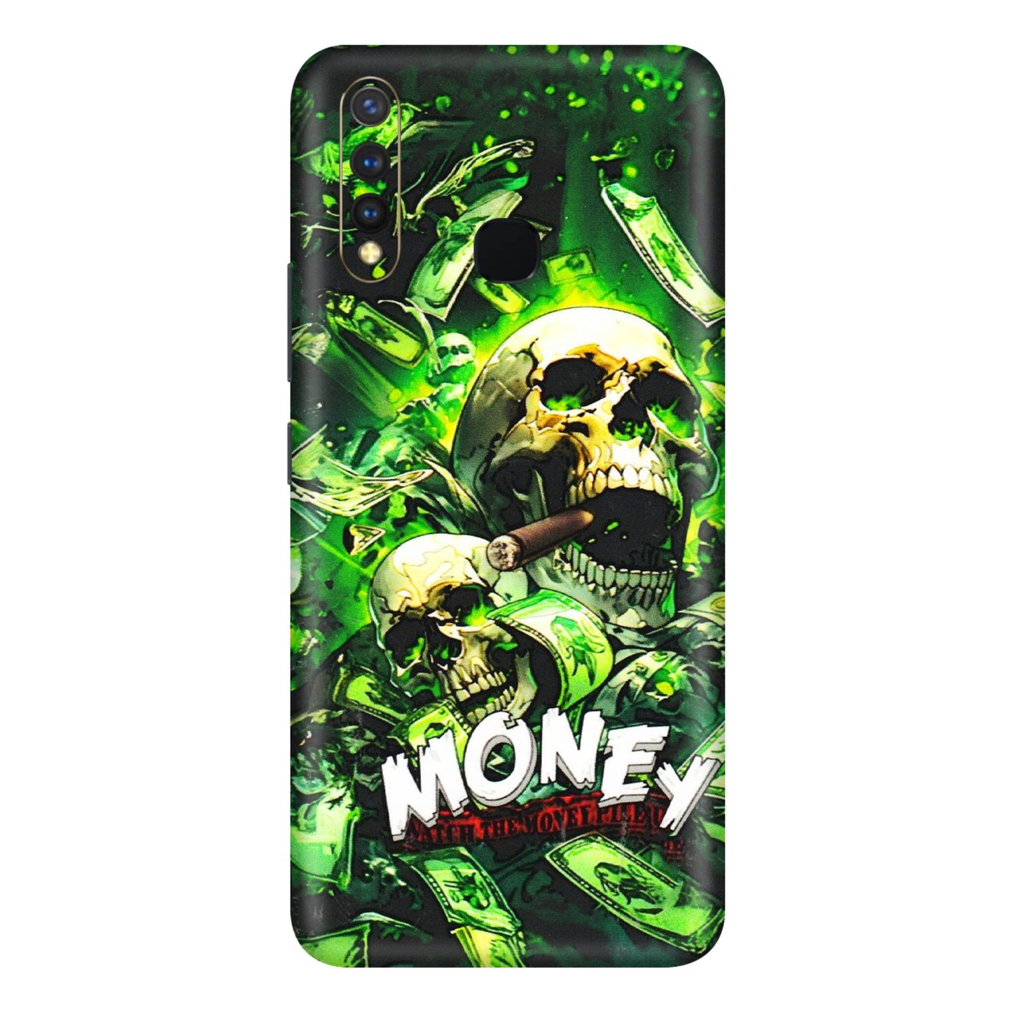 VIVO Y Series Phone Skins (All Models) - Skull Money - 3D Embossed Finish (L-303) Vivo Y19