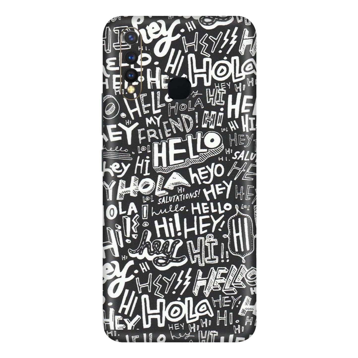 VIVO Y Series Phone Skins (All Models) - Hi Hello Doodles - Matte Finish (M-25)
