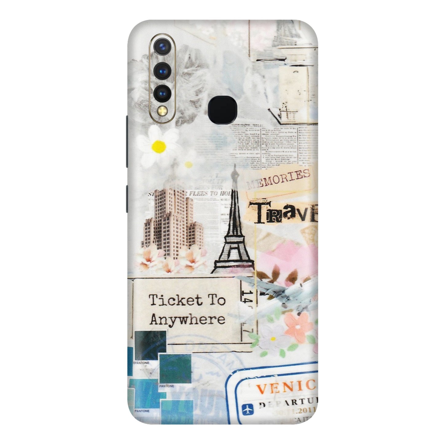 VIVO Y Series Phone Skins (All Models) - Travel Memories - Transparent Finish (T-09) Vivo Y19