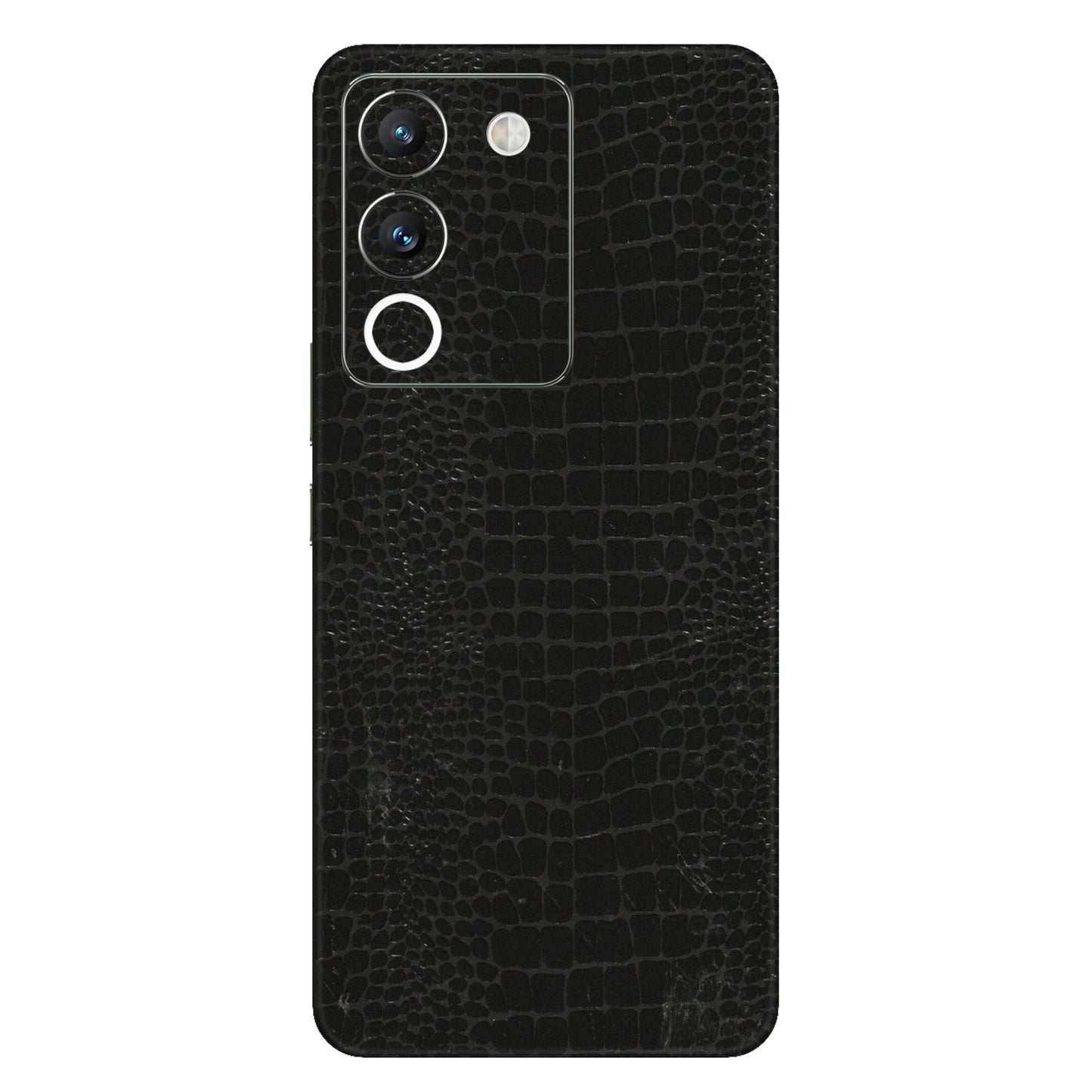 VIVO Y Series Phone Skins (All Models) - Snake Leather Black - 3D Embossed Finish (L-107) Vivo Y200 (5G)