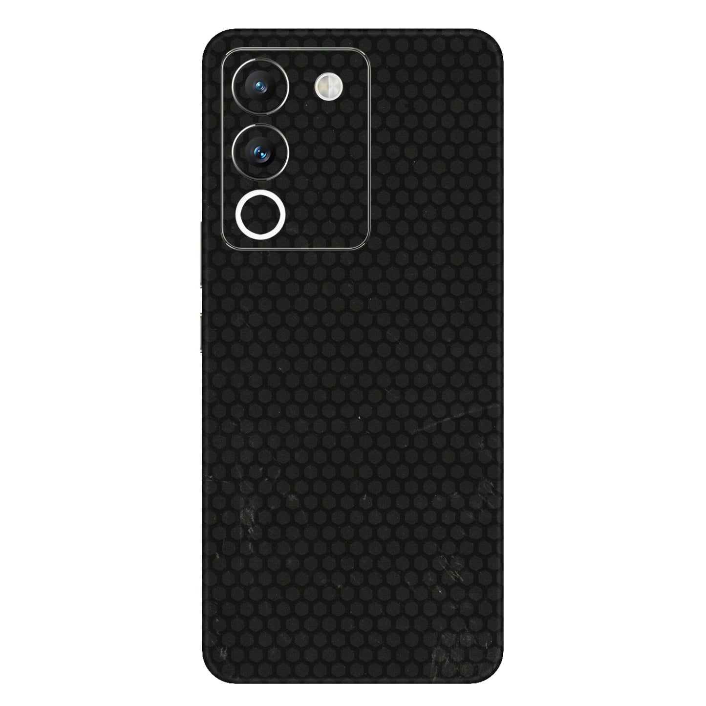 VIVO Y Series Phone Skins (All Models) - Black honeycomb - 3D Embossed Finish (L-114) Vivo Y200 (5G)