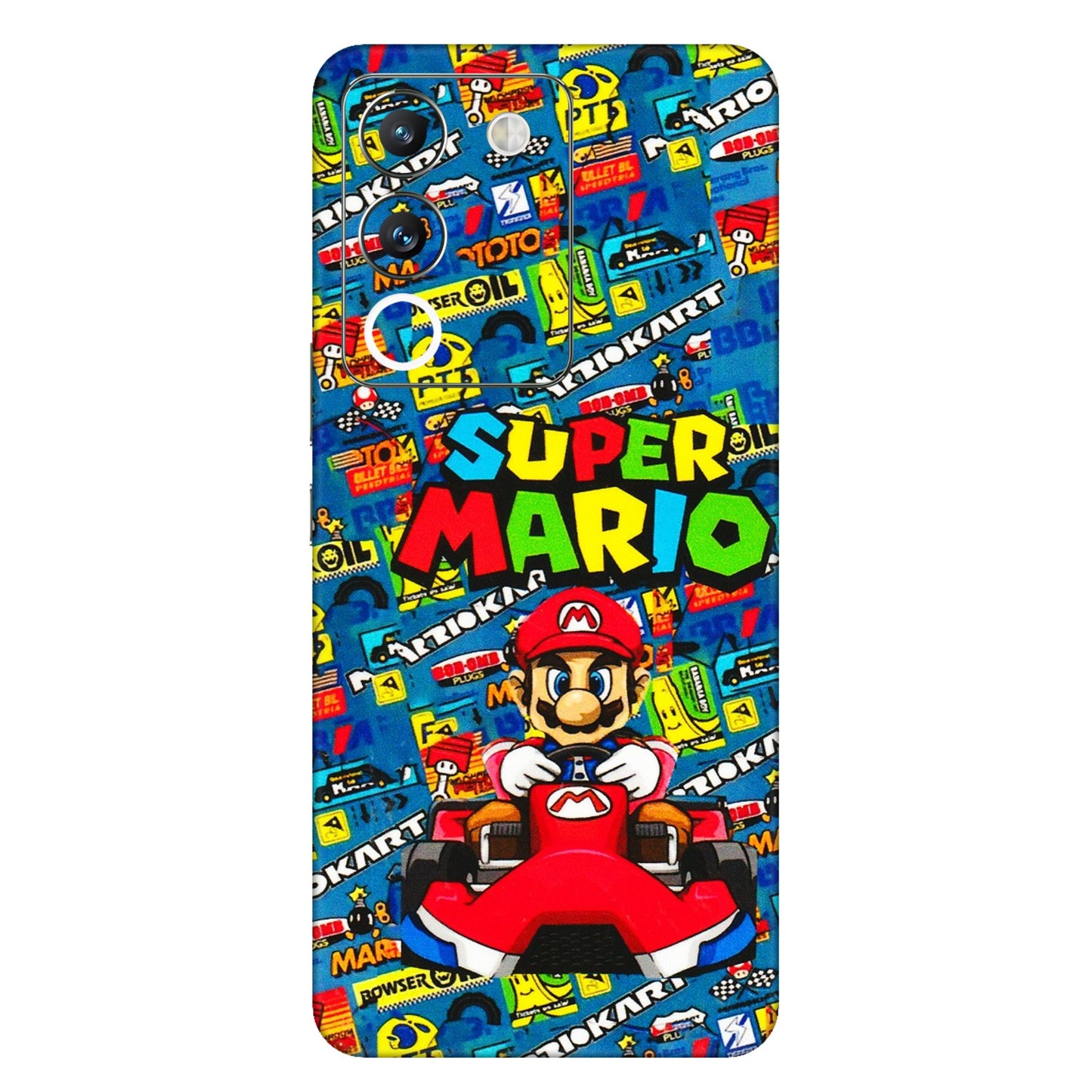 VIVO Y Series Phone Skins (All Models) - Super Mario Kart - 3D Embossed Finish (L-140) Vivo Y200 (5G)