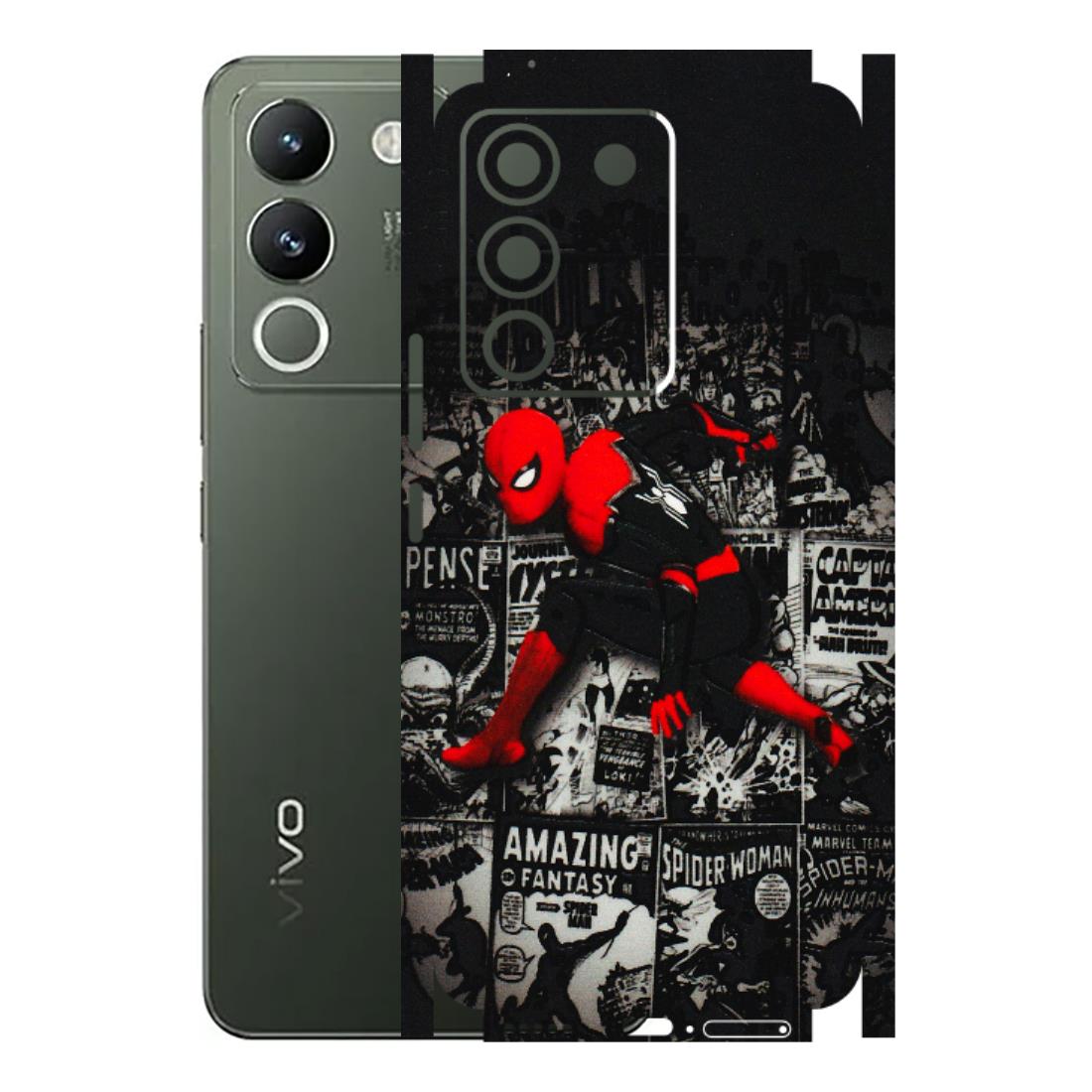 VIVO Y Series Phone Skins (All Models) - SpiderMan New - 3D Embossed Finish (L-162) Vivo Y200 (5G)