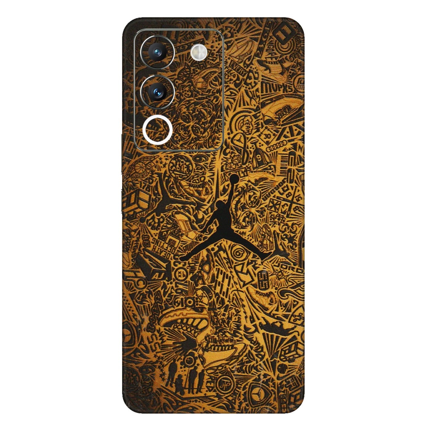 VIVO Y Series Phone Skins (All Models) - Premium Gold Basketball Player - 3D Embossed Finish (L-236) Vivo Y200 (5G)