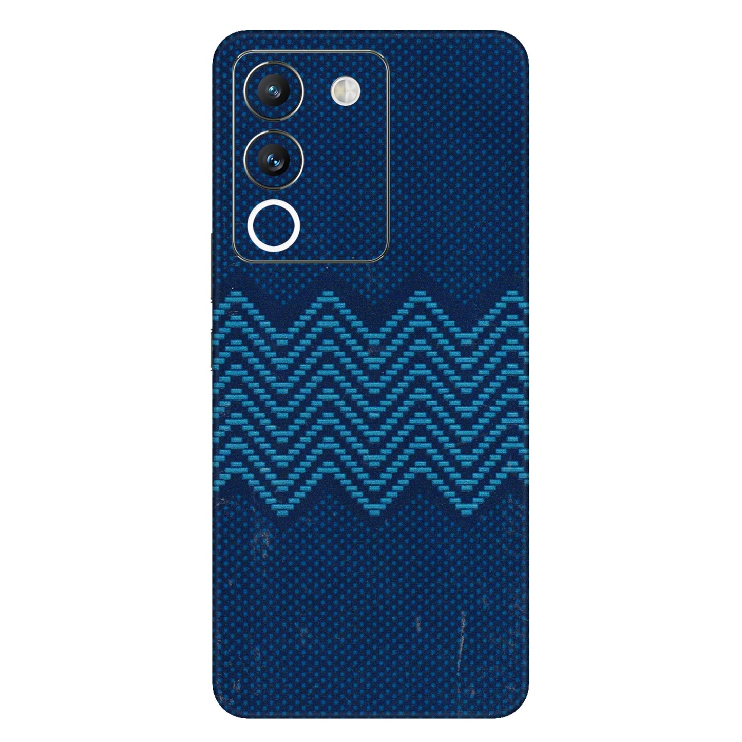 VIVO Y Series Phone Skins (All Models) - Blue Sober Waves - 3D Embossed Finish (L-306) Vivo Y200 (5G)