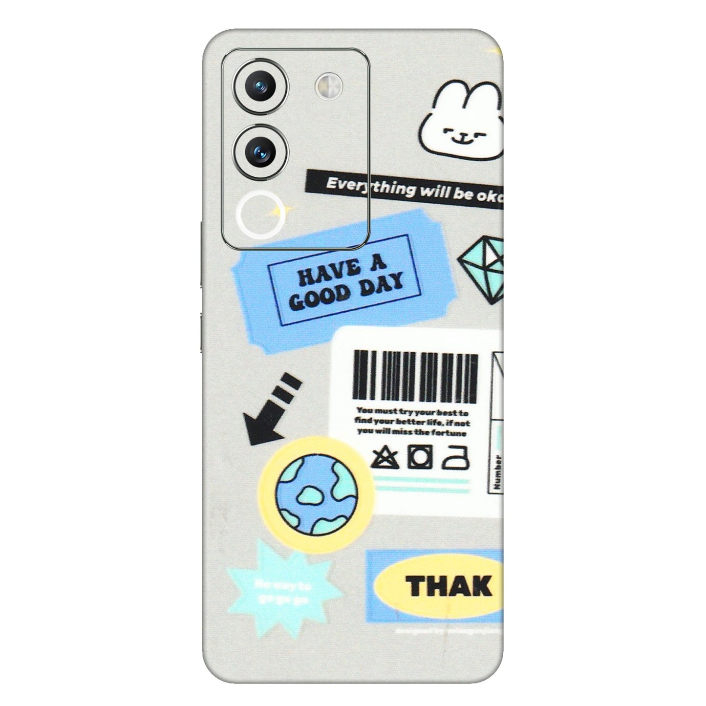 VIVO Y Series Phone Skins (All Models) - Will Be Okay Design - 3D Embossed Finish (L-316) Vivo Y200 (5G)
