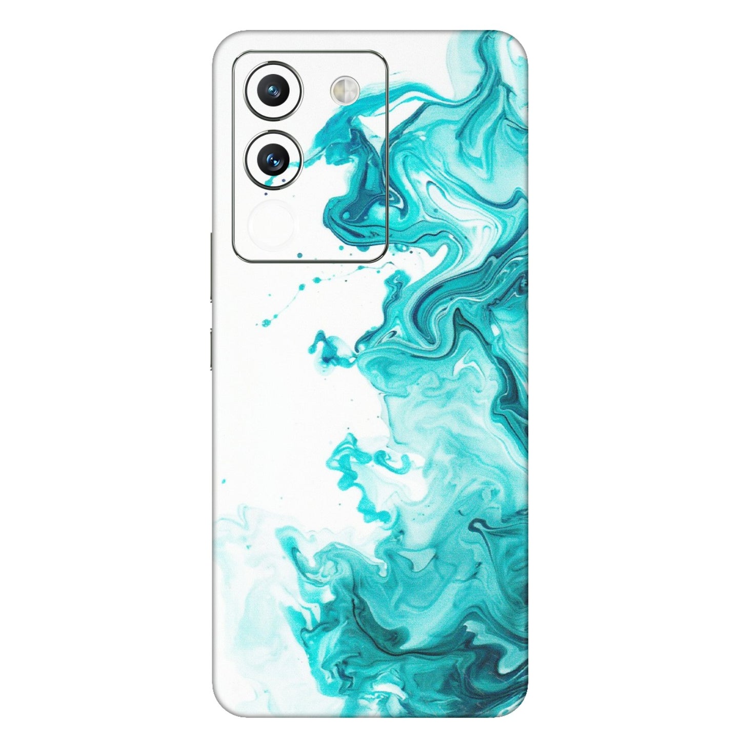 VIVO Y Series Phone Skins (All Models) - Sky Blue Abstract Colour - Matte Finish (M-146) Vivo Y200 (5G)