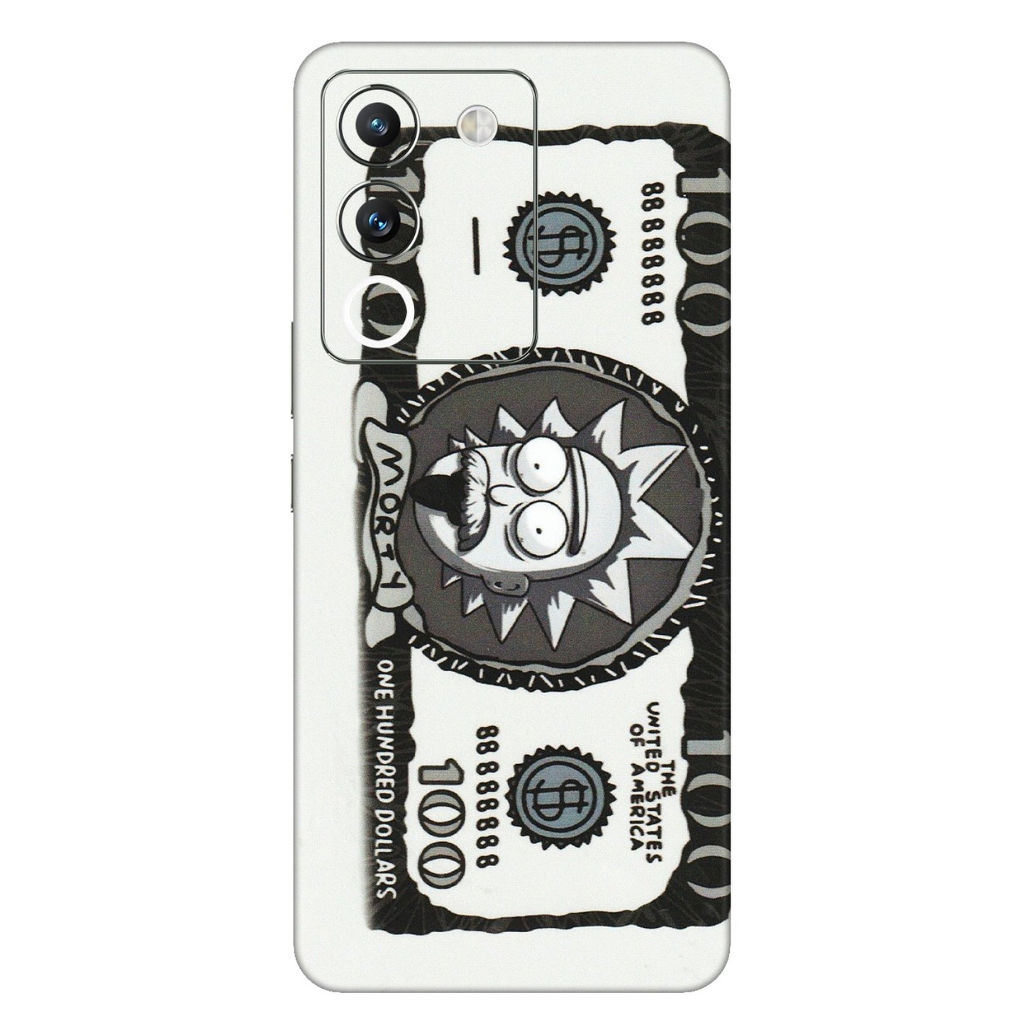 VIVO Y Series Phone Skins (All Models) - Rick And Morty Hundred Dollar Anime - Matte Finish (M-161) Vivo Y200 (5G)