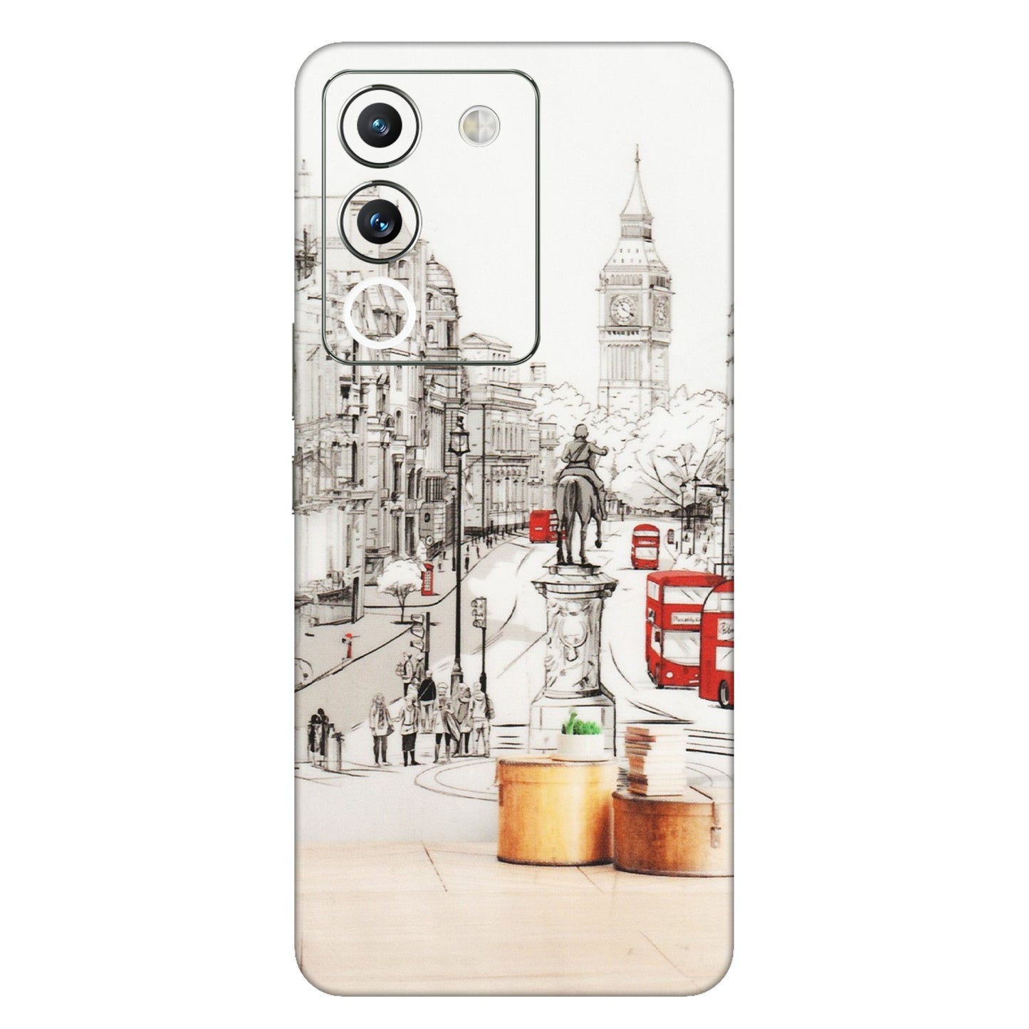 VIVO Y Series Phone Skins (All Models) - London Street - Transparent Finish (T-02) Vivo Y200 (5G)