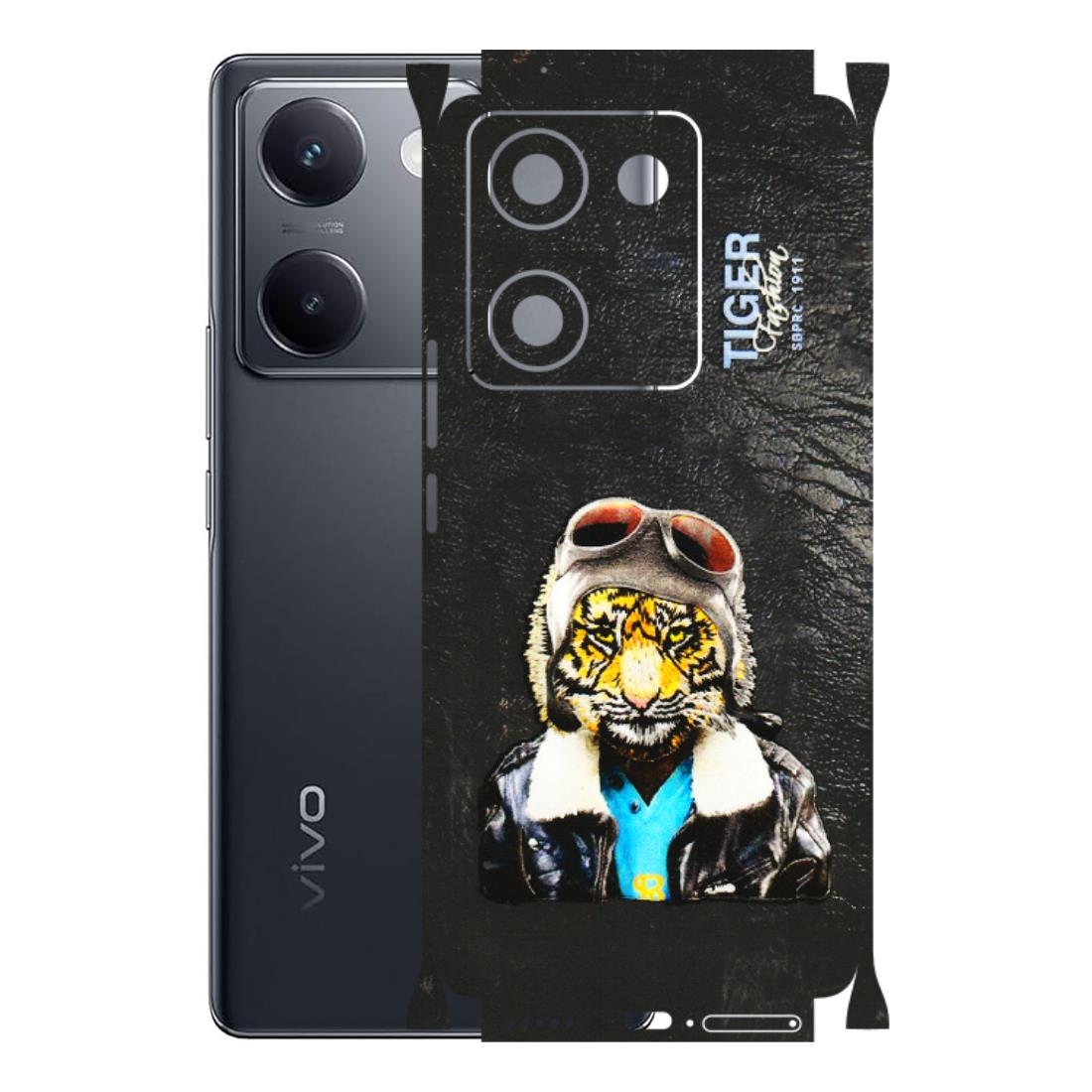 VIVO Y Series Phone Skins (All Models) - Rider Tiger - 3D Embossed Finish (L-113) Vivo Y200 Pro