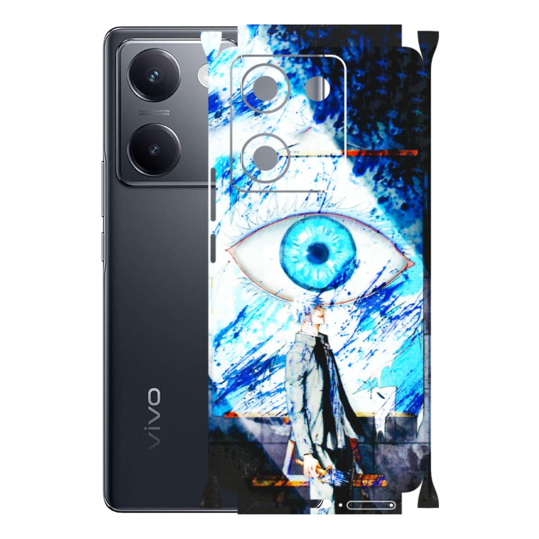 VIVO Y Series Phone Skins (All Models) - Gojo Satoru evil eye - 3D Embossed Finish (L-239) Vivo Y200 Pro