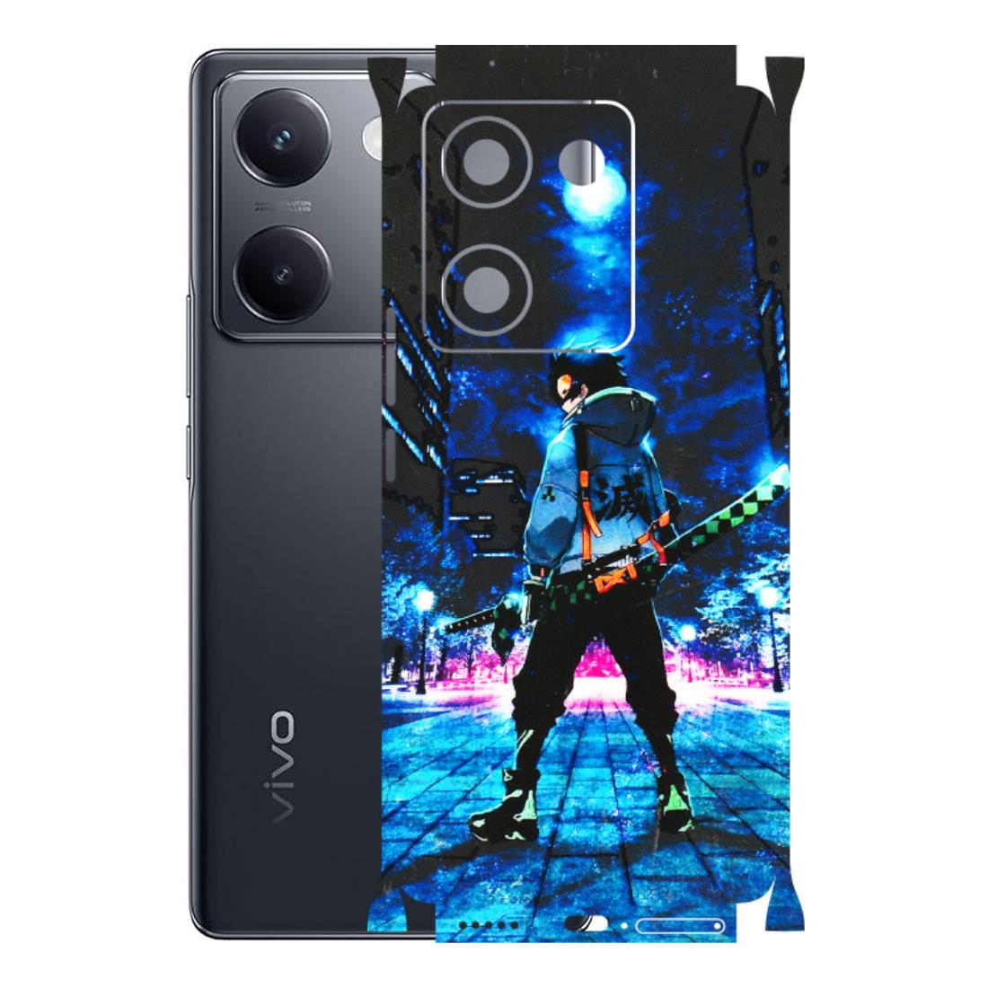 VIVO Y Series Phone Skins (All Models) - Demon Slayer Sword - 3D Embossed Finish (L-247) Vivo Y200 Pro