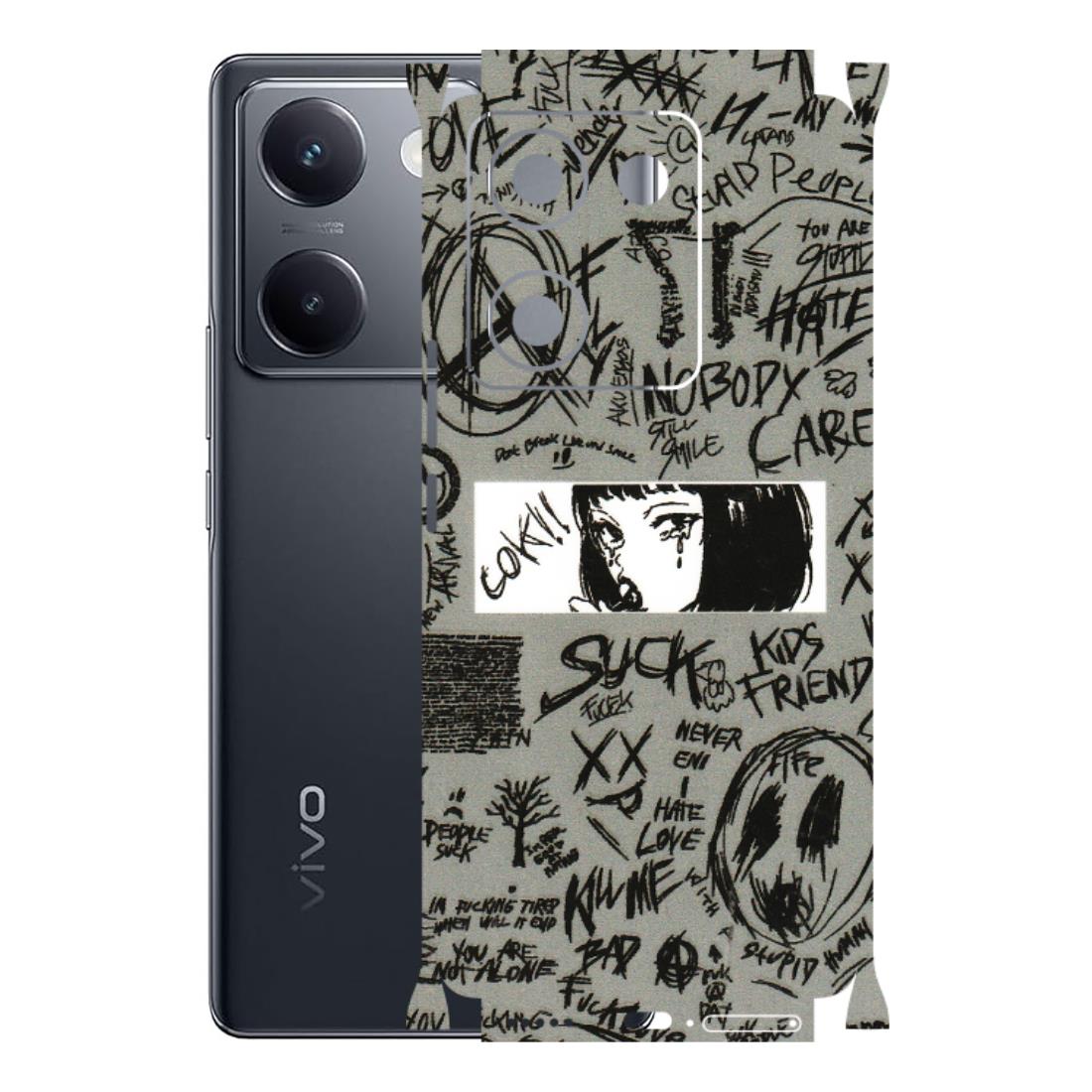 VIVO Y Series Phone Skins (All Models) - Never Have Love Anime - 3D Embossed Finish (L-260) Vivo Y200 Pro