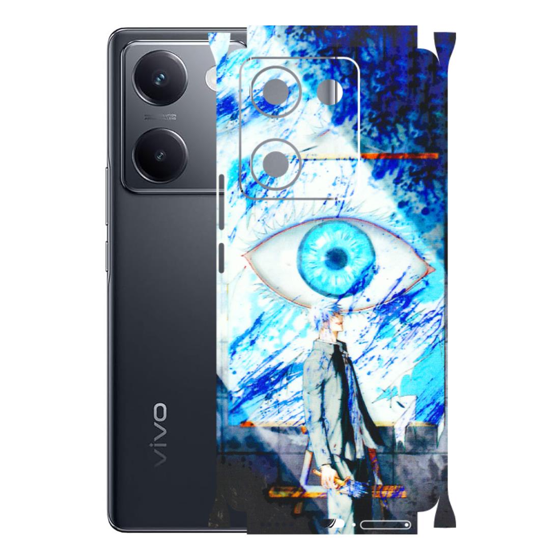 VIVO Y Series Phone Skins (All Models) - Anime Sea Blue Eye - 3D Embossed Finish (L-318) Vivo Y200 Pro