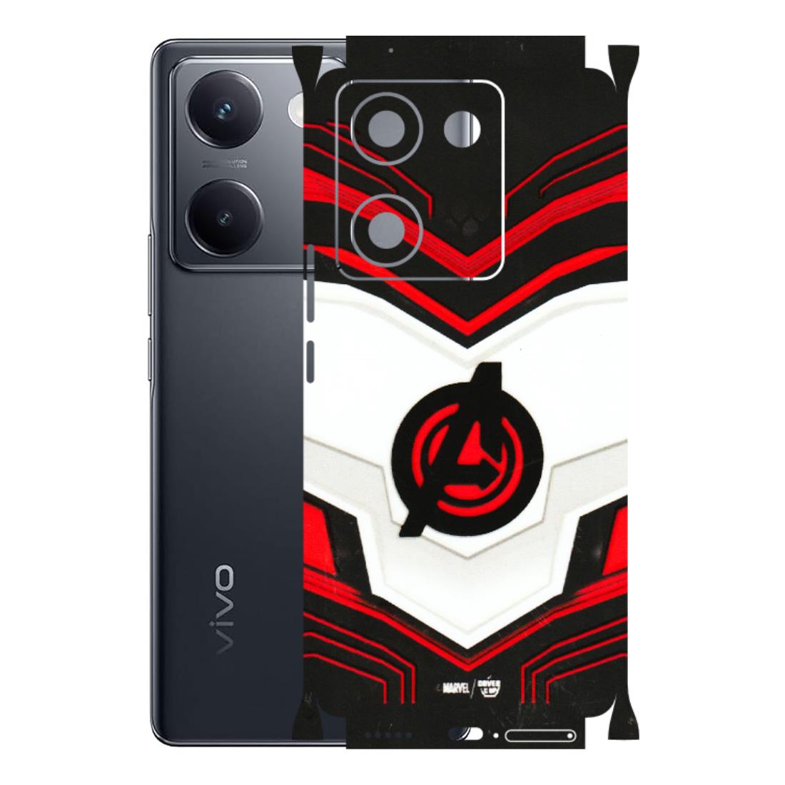 VIVO Y Series Phone Skins (All Models) - Avengers Logo - 3D Embossed Finish (L-55) Vivo Y200 Pro