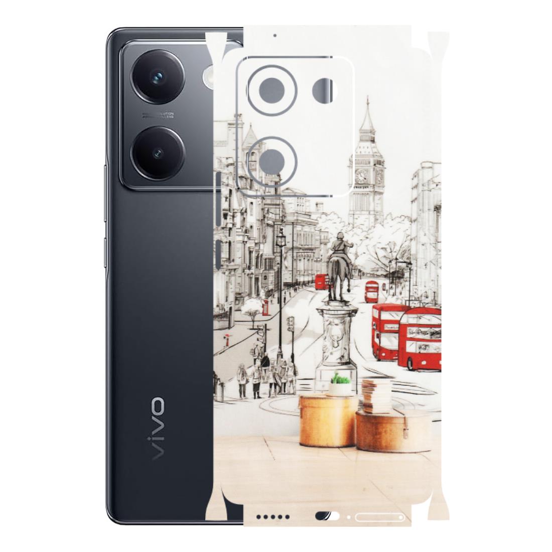VIVO Y Series Phone Skins (All Models) - London Street - Transparent Finish (T-02) Vivo Y200 Pro