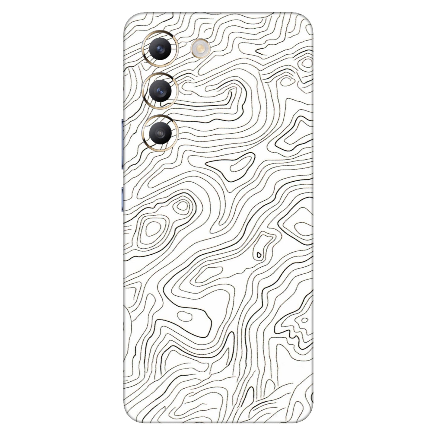 VIVO Y Series Phone Skins (All Models) - White Black Swirls - 3D Embossed Finish (L-219) Vivo Y200e (5G)