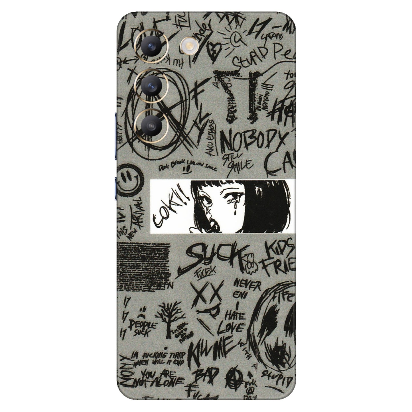 VIVO Y Series Phone Skins (All Models) - Never Have Love Anime - 3D Embossed Finish (L-260) Vivo Y200e (5G)