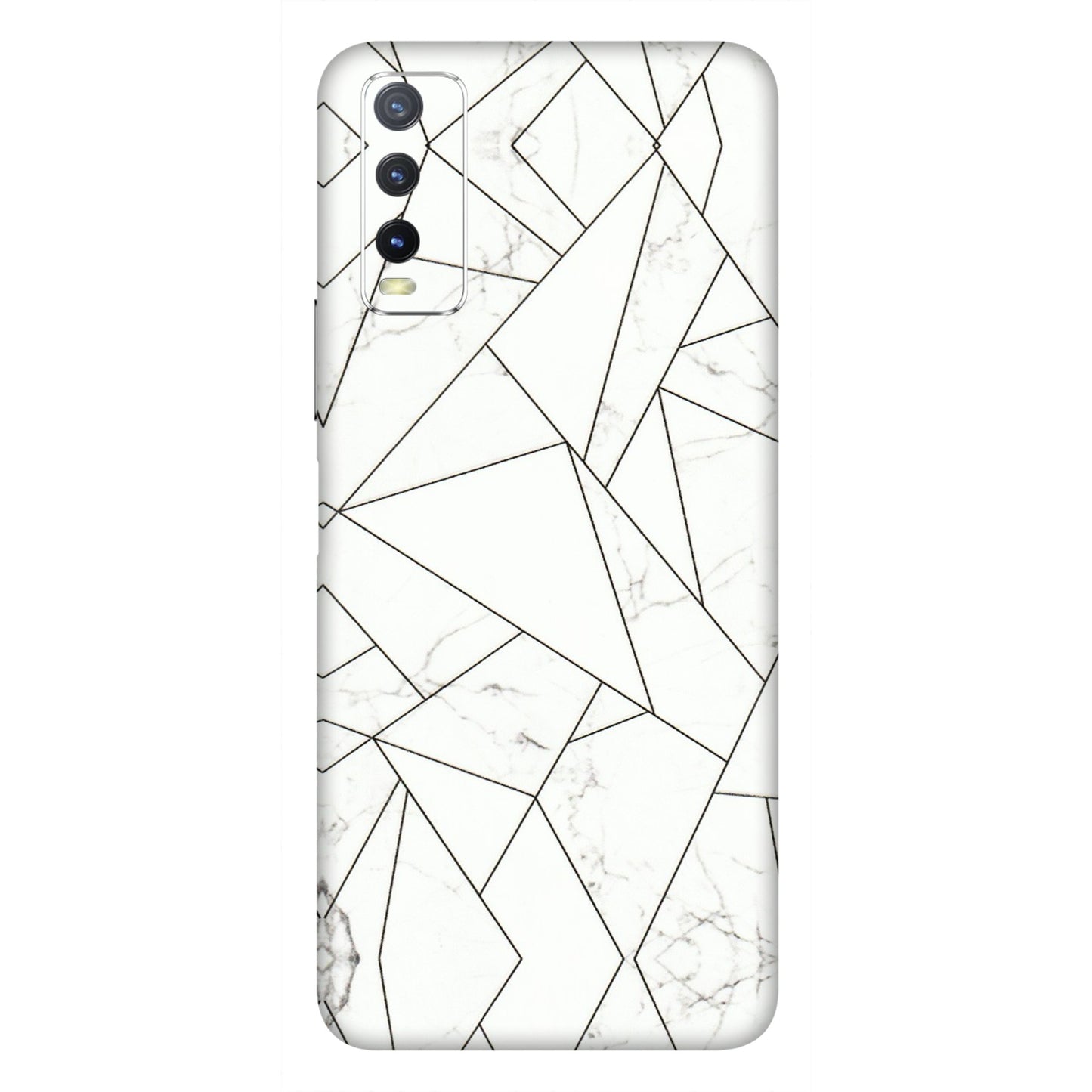 VIVO Y Series Phone Skins (All Models) - Luxury White Marble Effect - 3D Embossed Finish (L-168) Vivo Y20i