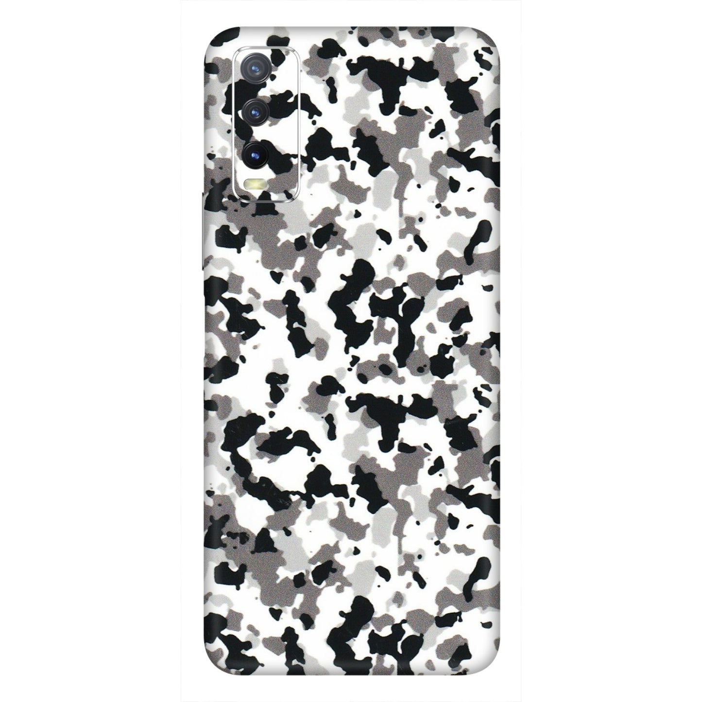 VIVO Y Series Phone Skins (All Models) - White Black Camouflage - 3D Embossed Finish (L-18) Vivo Y20i