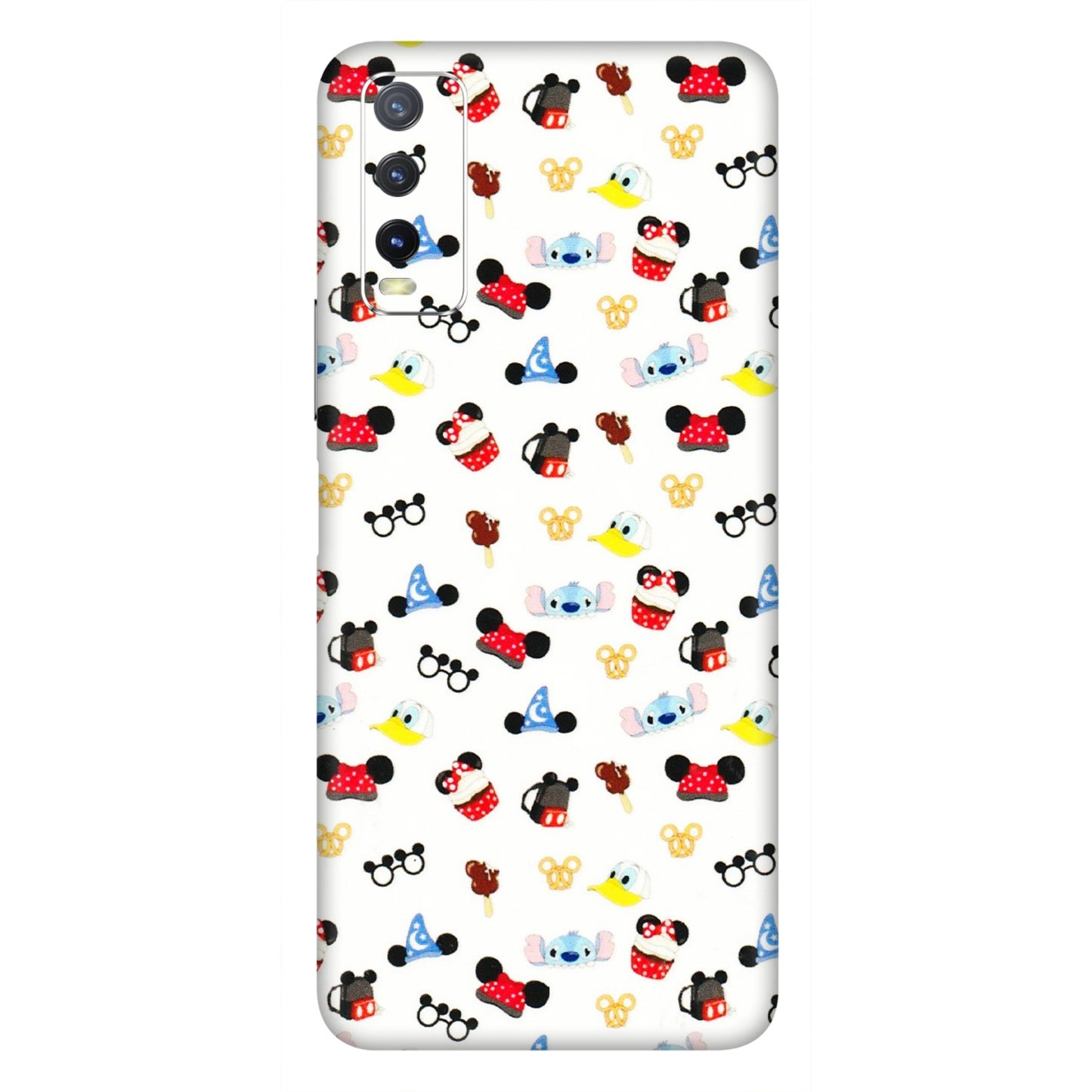 VIVO Y Series Phone Skins (All Models) - Minnie Mouse & Donald Doodles s - 3D Embossed Finish (L-194) Vivo Y20i