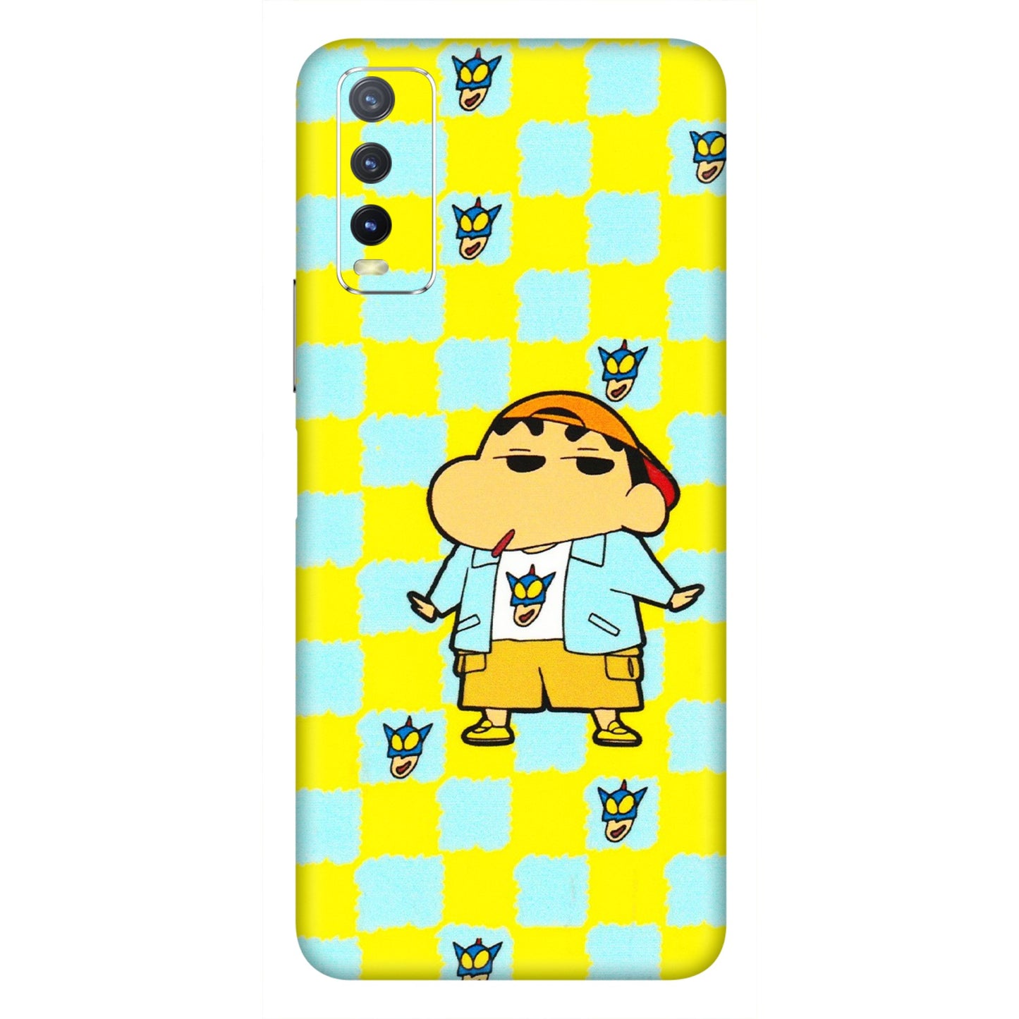 VIVO Y Series Phone Skins (All Models) - Yellow Blue Shinchan Cute - 3D Embossed Finish (L-221) Vivo Y20i