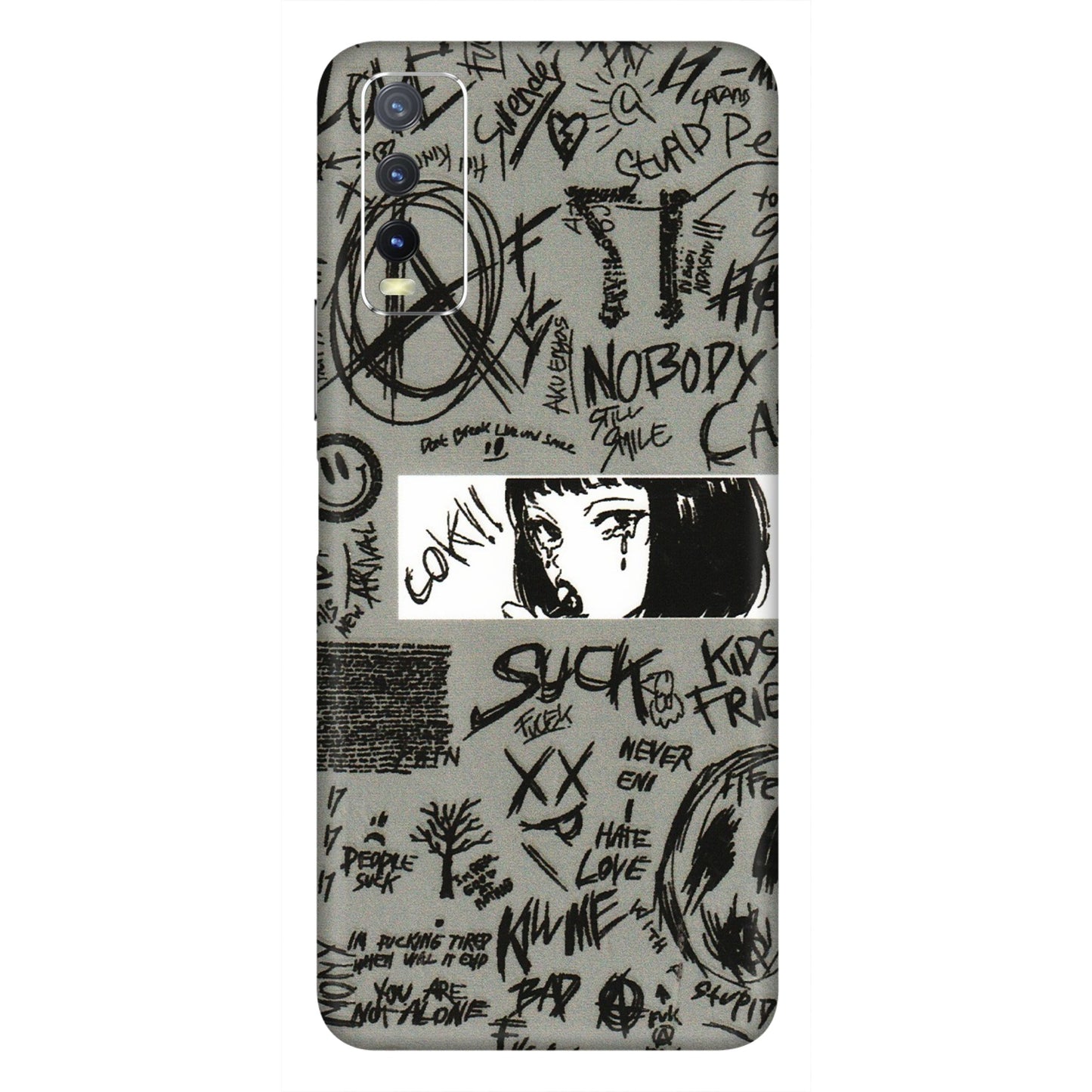 VIVO Y Series Phone Skins (All Models) - Never Have Love Anime - 3D Embossed Finish (L-260) Vivo Y20i