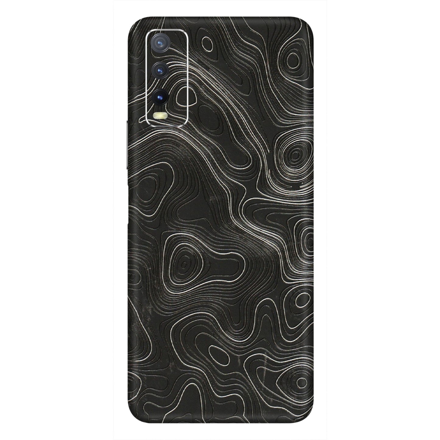 VIVO Y Series Phone Skins (All Models) - Abstract White Line Map - 3D Embossed Finish (L-269) Vivo Y20i