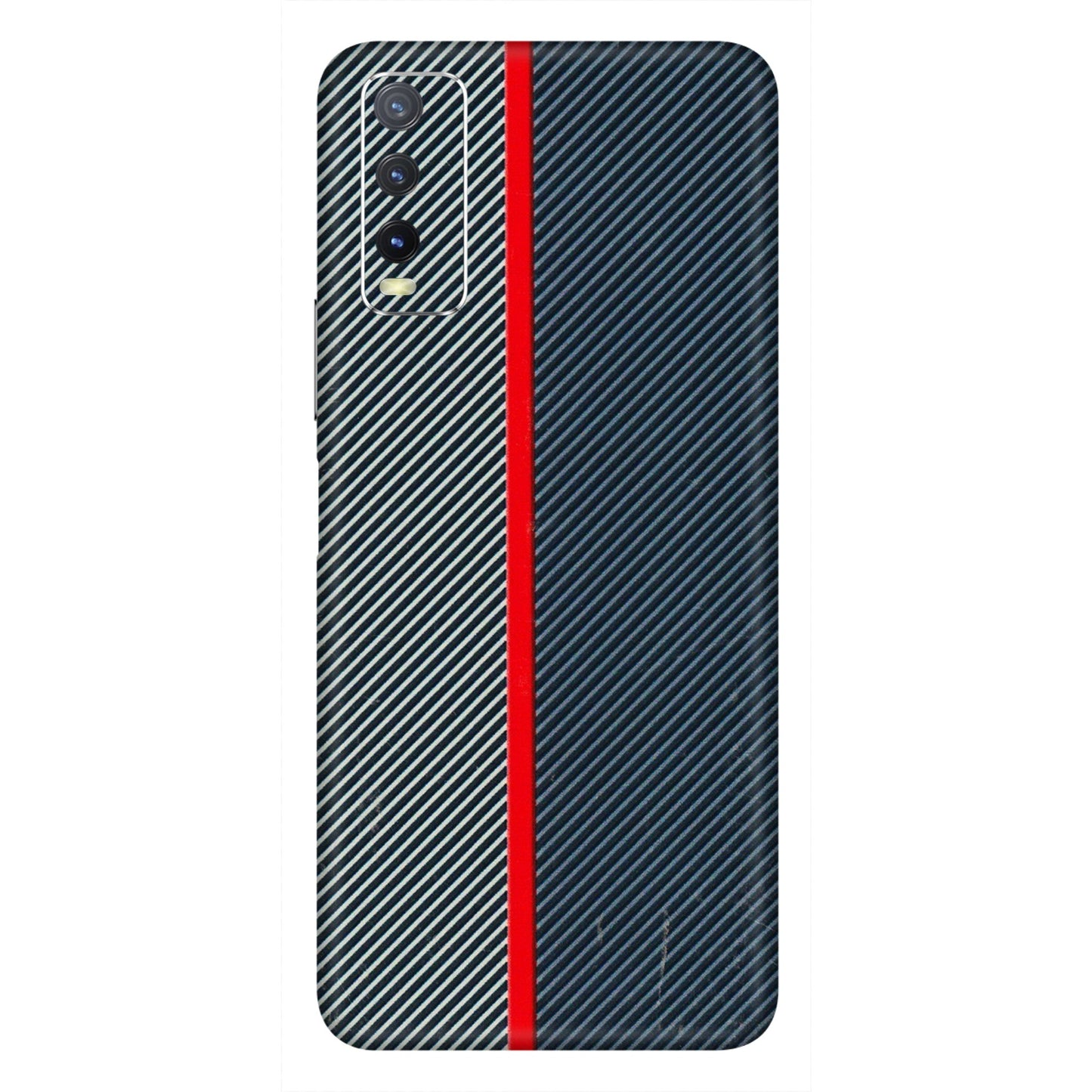 VIVO Y Series Phone Skins (All Models) - Blue Sober Lines - 3D Embossed Finish (L-305) Vivo Y20i
