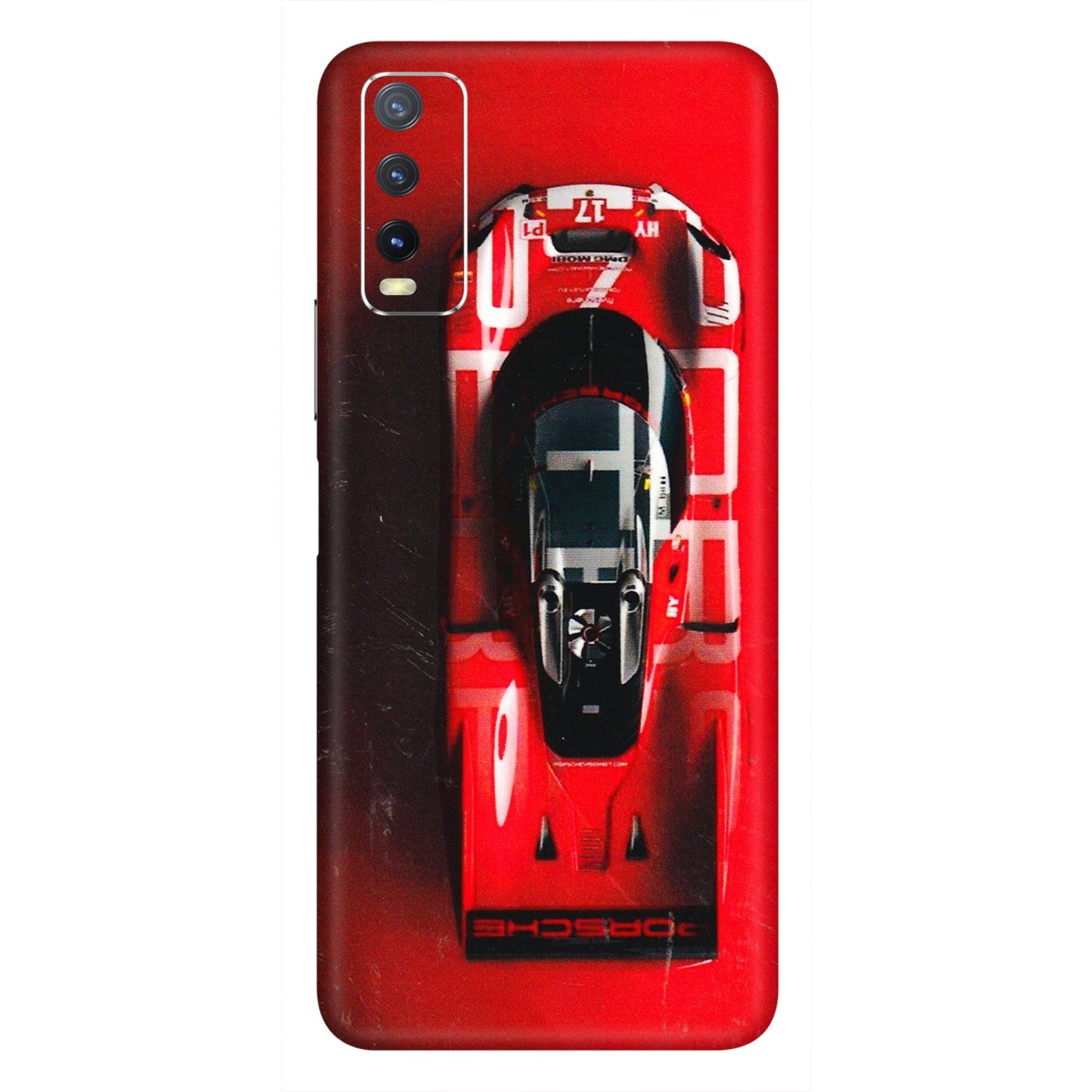VIVO Y Series Phone Skins (All Models) - Red Porsche Car Logo - 3D Embossed Finish (L-315) Vivo Y20i