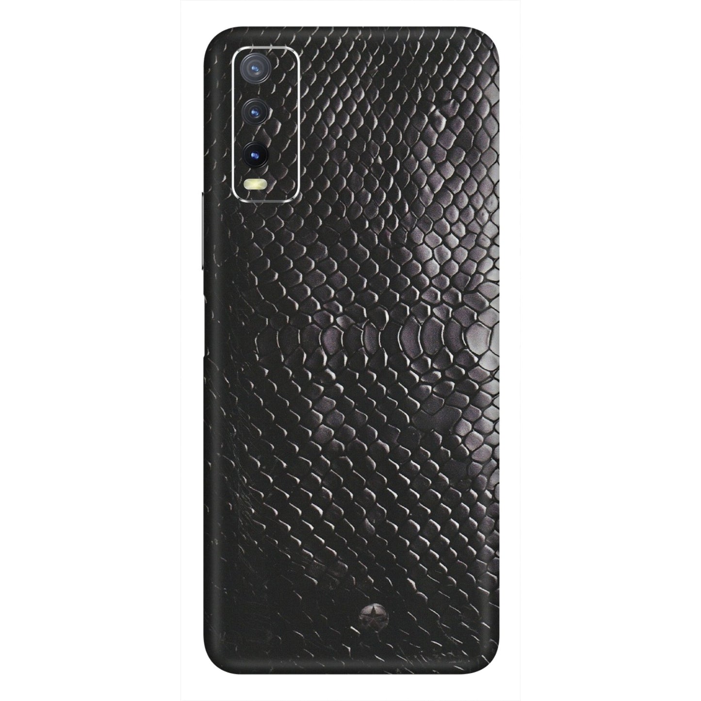 VIVO Y Series Phone Skins (All Models) - Black Snack Leather - Matte Finish (M-147) Vivo Y20i