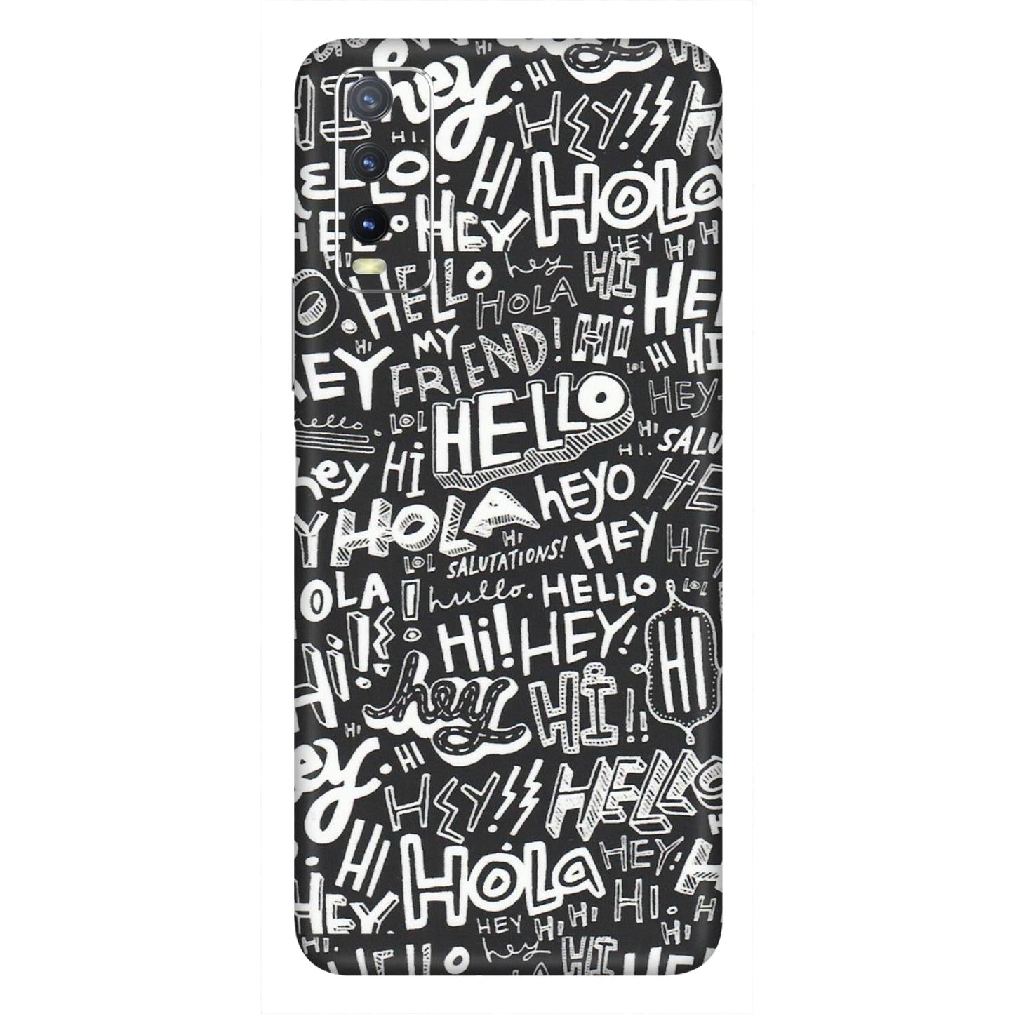 VIVO Y Series Phone Skins (All Models) - Hi Hello Doodles - Matte Finish (M-25)