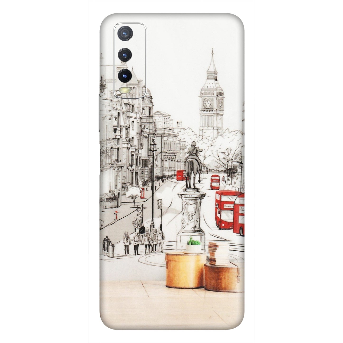VIVO Y Series Phone Skins (All Models) - London Street - Transparent Finish (T-02) Vivo Y20i