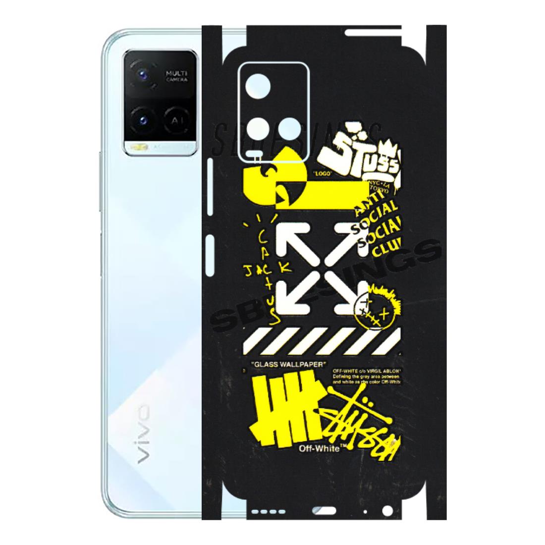 VIVO Y Series Phone Skins (All Models) - Anti Social Graffiti - 3D Embossed Finish (L-198) Vivo Y21E 5G