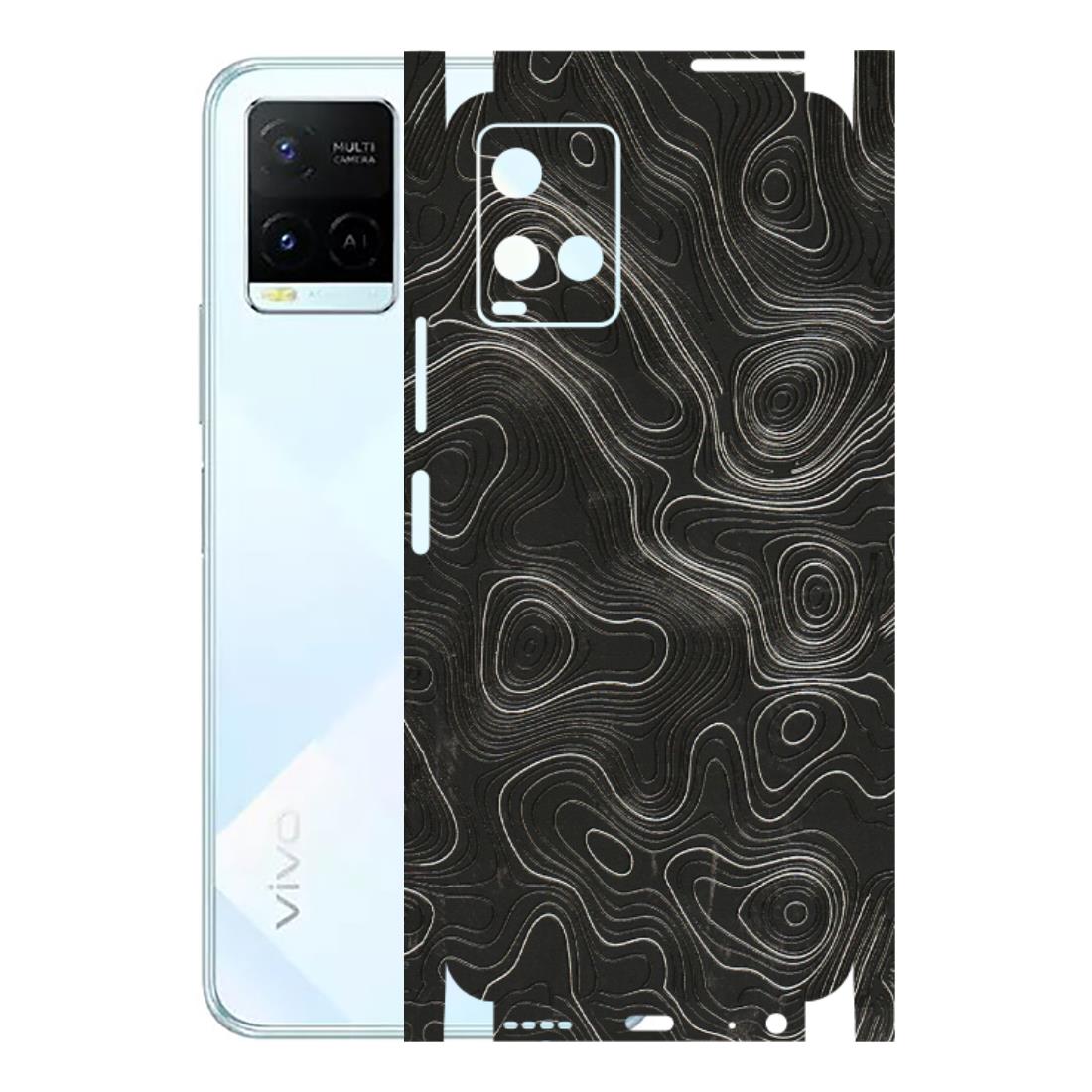 VIVO Y Series Phone Skins (All Models) - Abstract White Line Map - 3D Embossed Finish (L-269) Vivo Y21E 5G