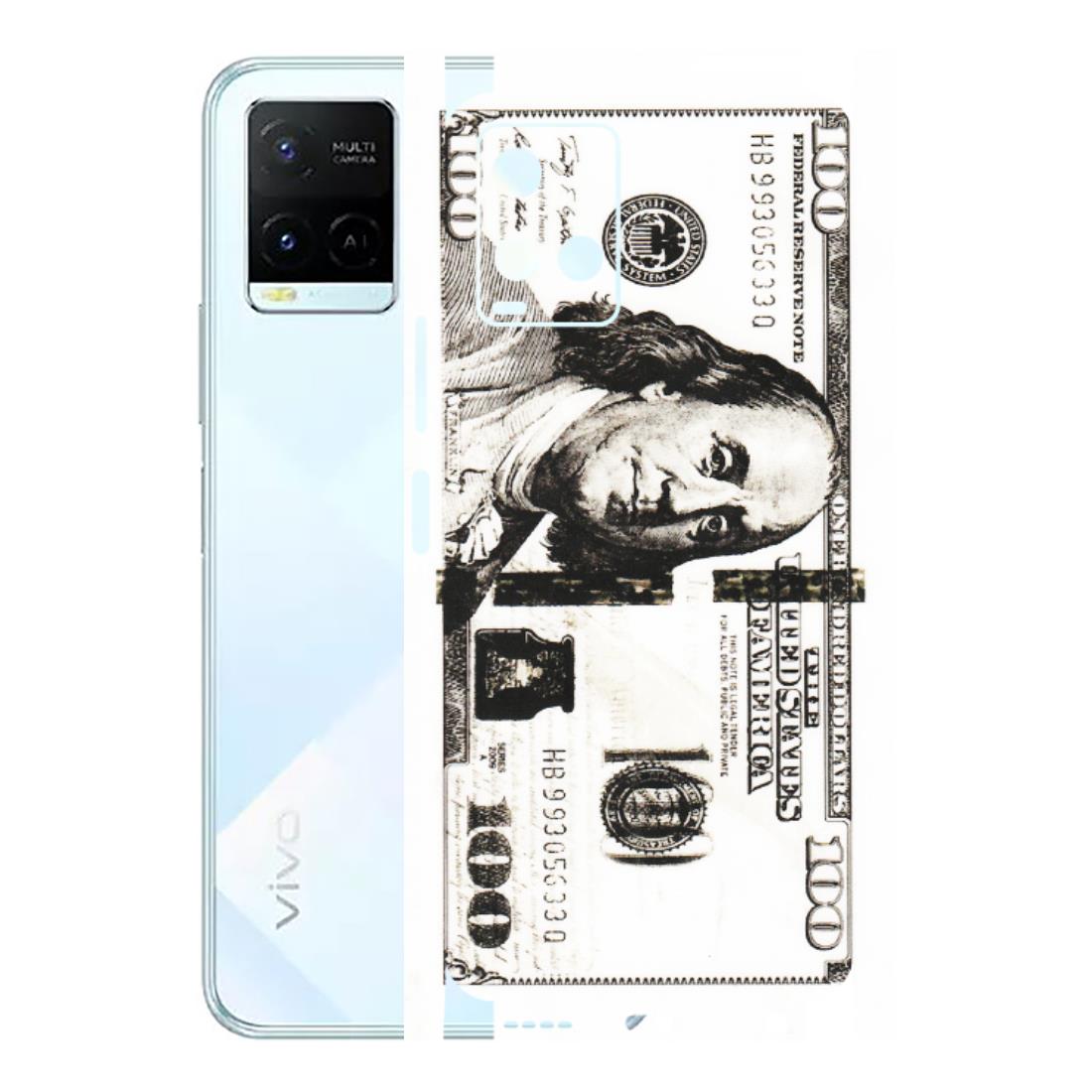 VIVO Y Series Phone Skins (All Models) - 100 Dollar Currency - Transparent Finish (T-01) Vivo Y21E 5G