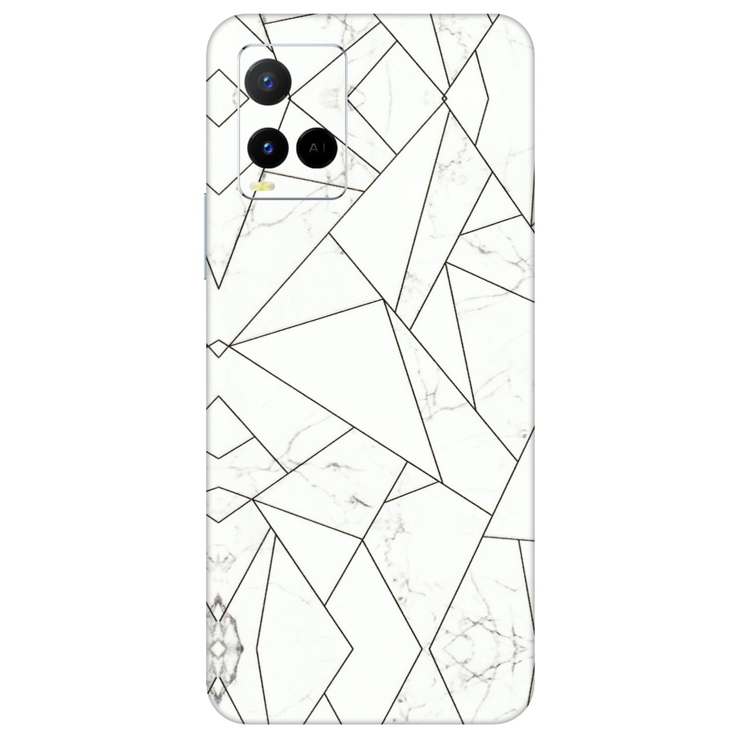VIVO Y Series Phone Skins (All Models) - Luxury White Marble Effect - 3D Embossed Finish (L-168) Vivo Y21 G
