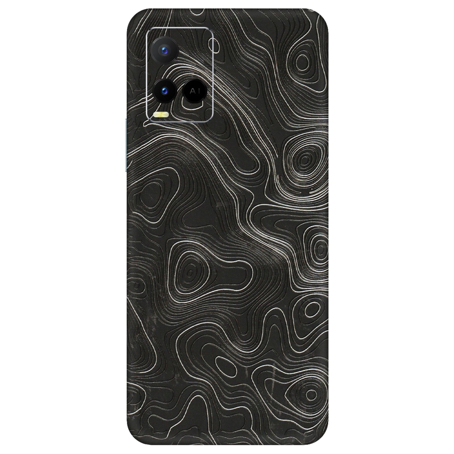 VIVO Y Series Phone Skins (All Models) - Abstract White Line Map - 3D Embossed Finish (L-269) Vivo Y21 G