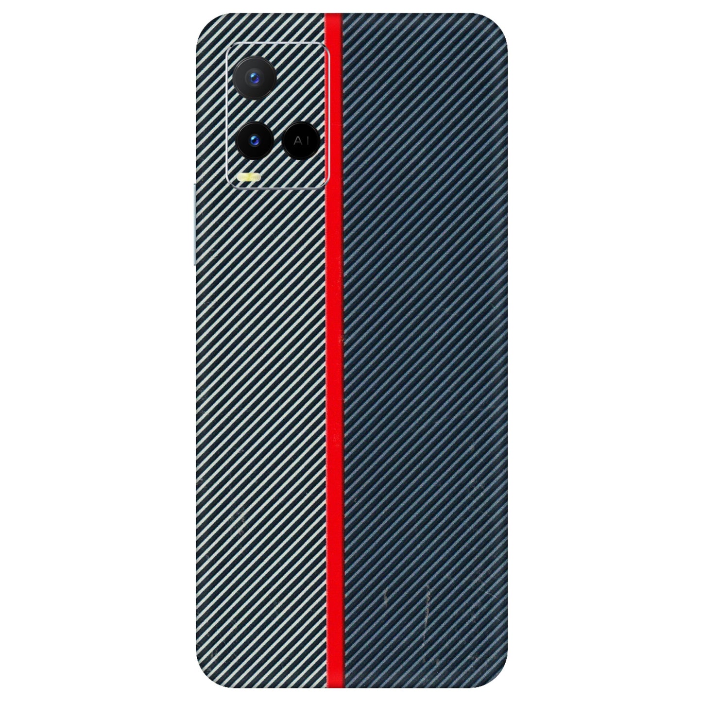 VIVO Y Series Phone Skins (All Models) - Blue Sober Lines - 3D Embossed Finish (L-305) Vivo Y21 G